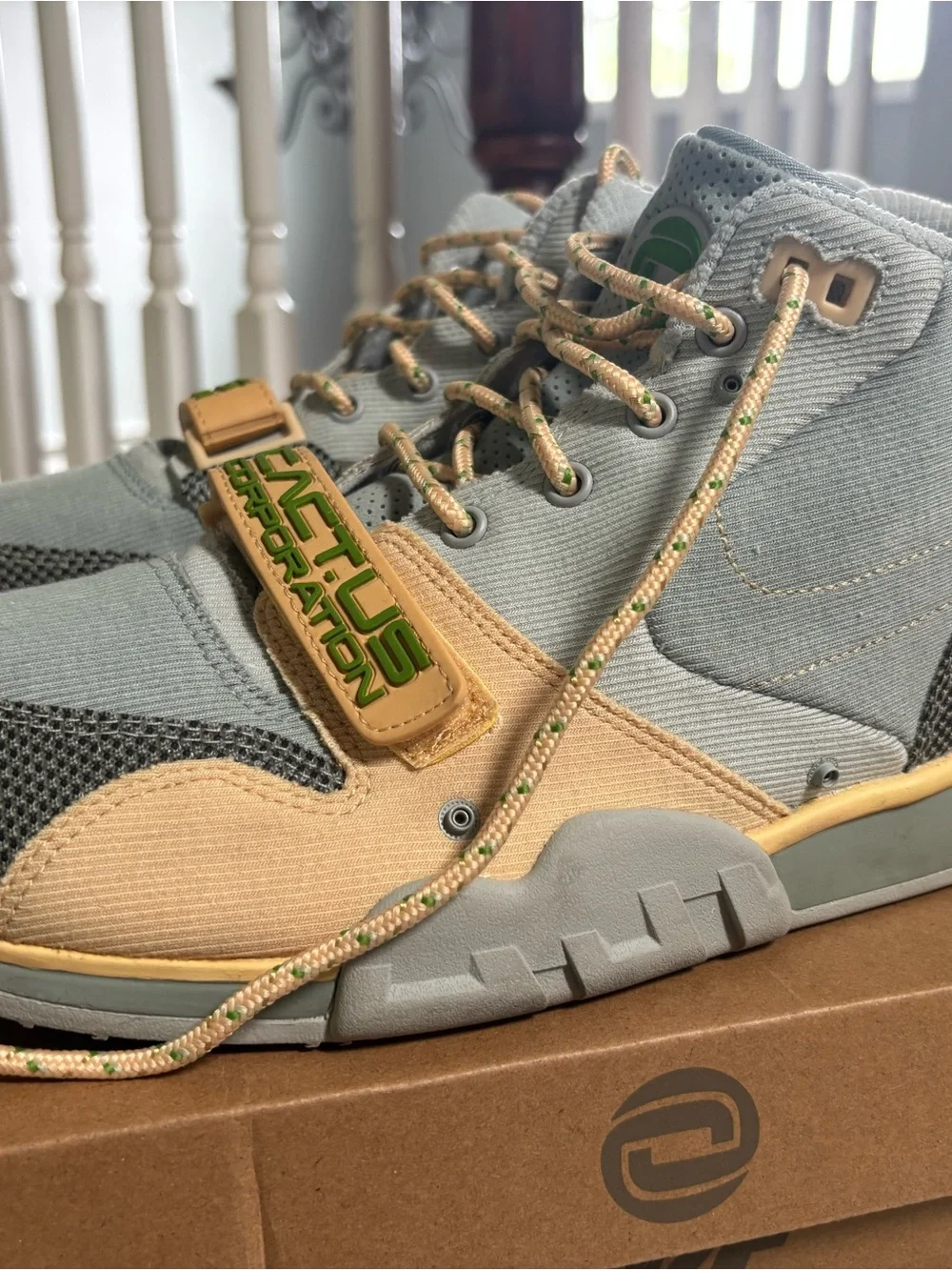 Travis Scott Nike Air Trainer Men’s Size 10.5 Grey Haze Sneakers Canvas